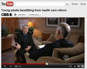 Ron Pollack explains to CBS News how millions of young Americans are already benefitting from the health reform law.