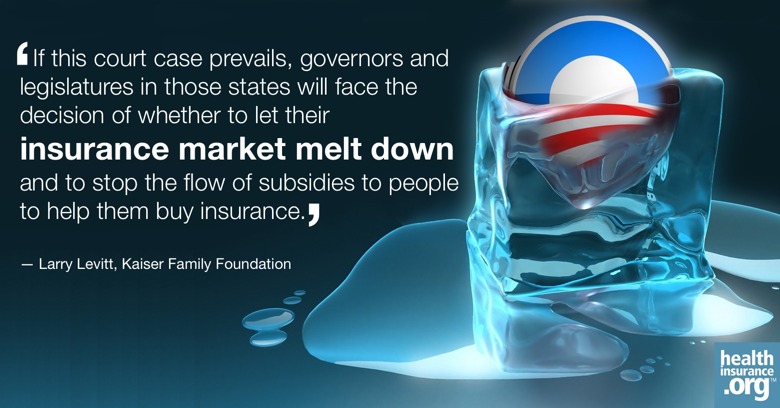 Health insurance market meltdown.