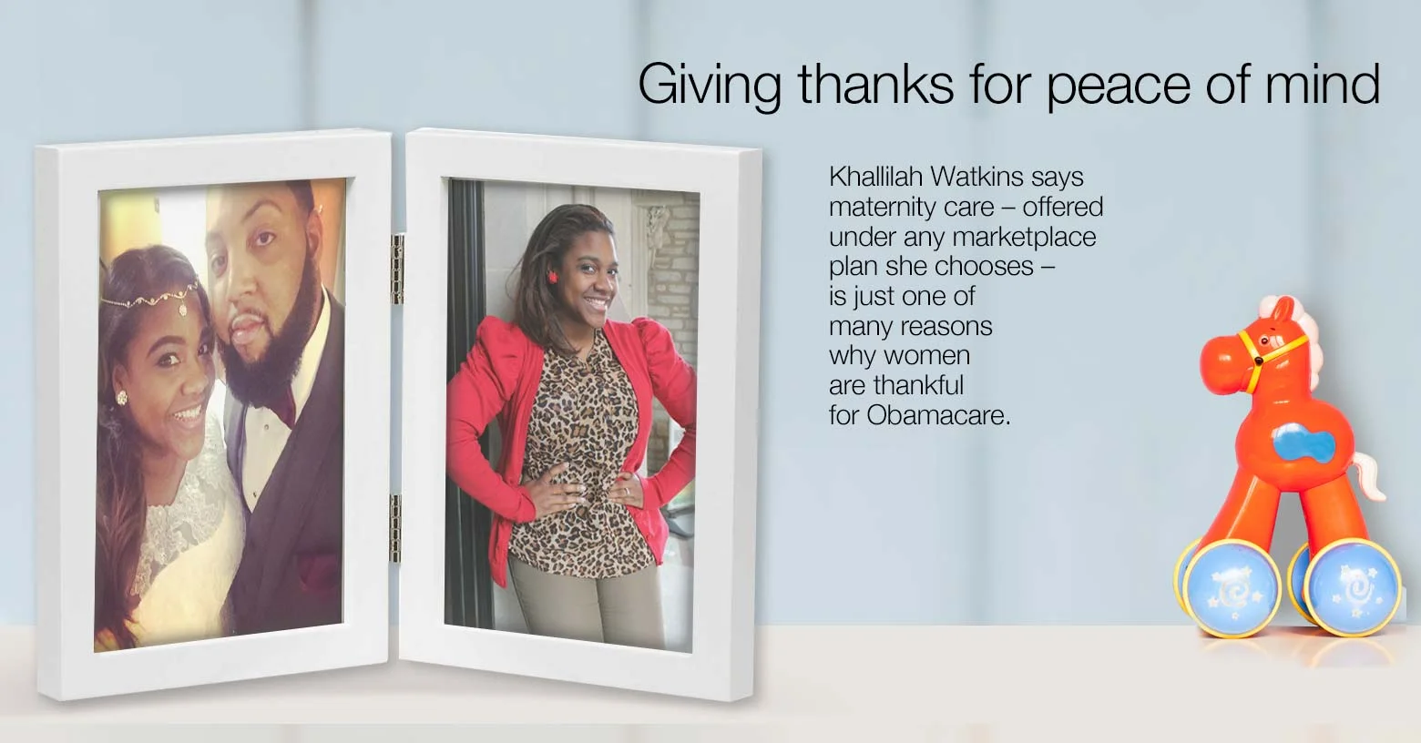 Woman is thankful for Obamacare.