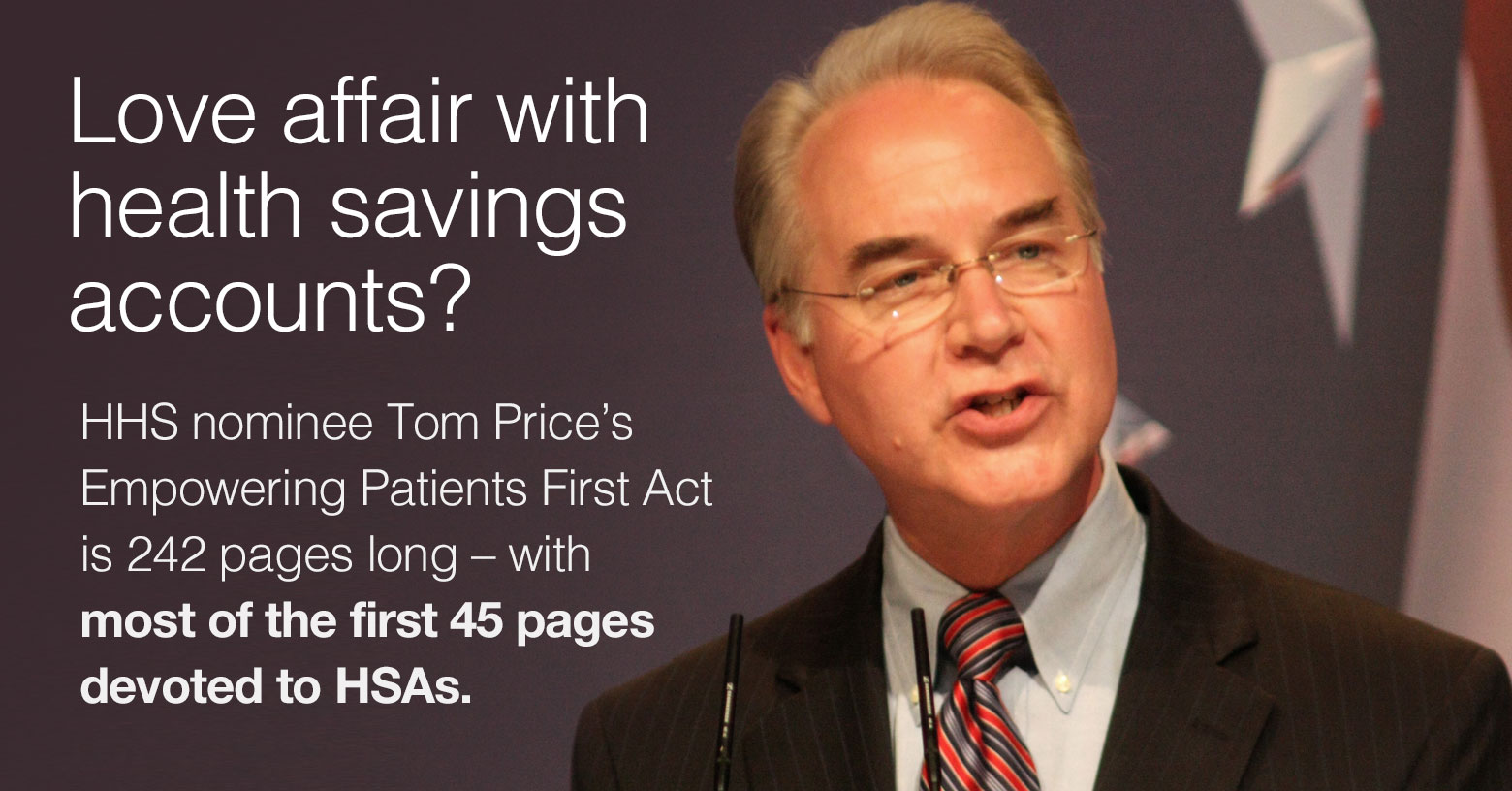 HHS's Tom Price and HSAs.