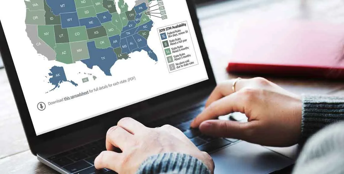 coverage options when no short-term health plans are sold in your state