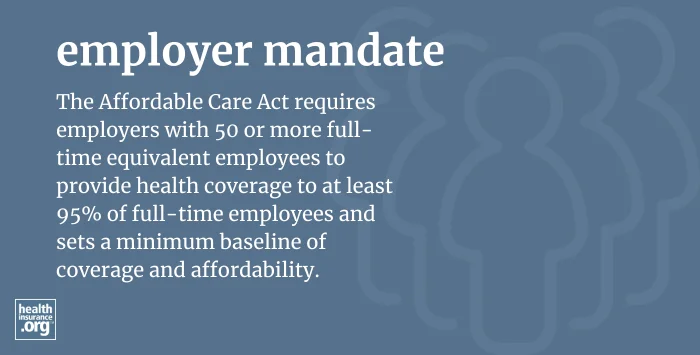 Infographic regarding Employer Mandates