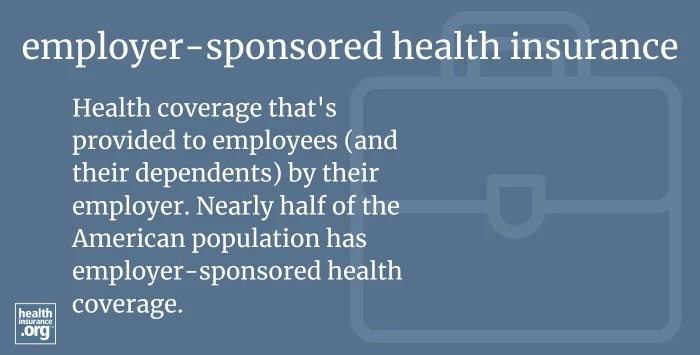 Infographic regarding employer-sponsored health insurance