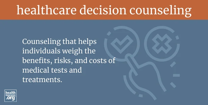 infographic regarding healthcare decision counseling