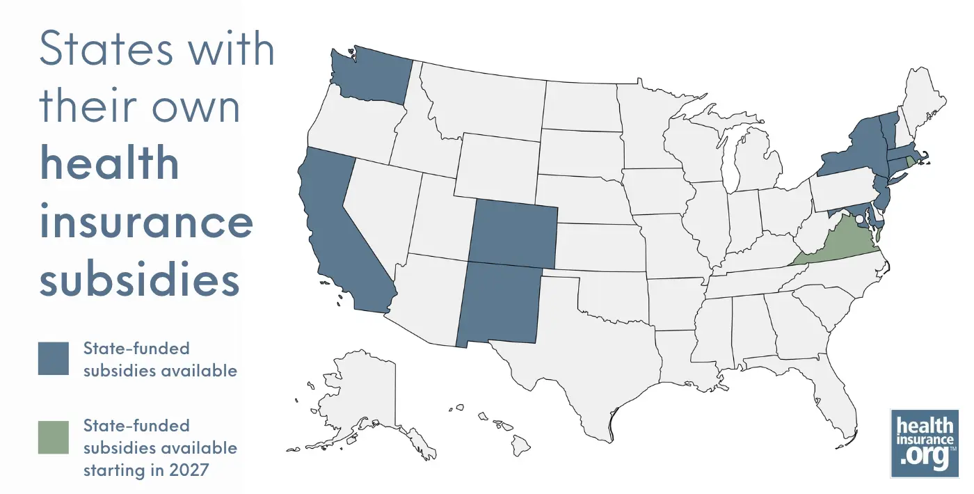 map of states offering their own subsidies