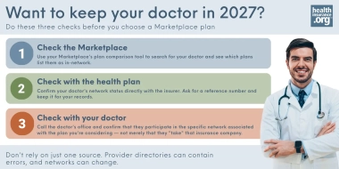 How can I make sure my Marketplace plan will still cover my doctor next year?
